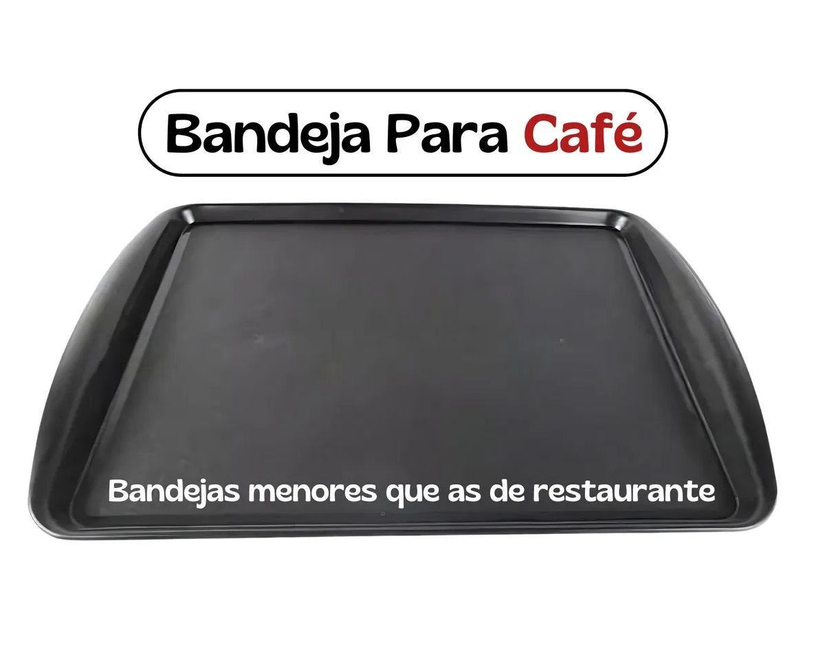 BANDEJA 34CM COR PRETA CAFÉ 1397 - PLEION