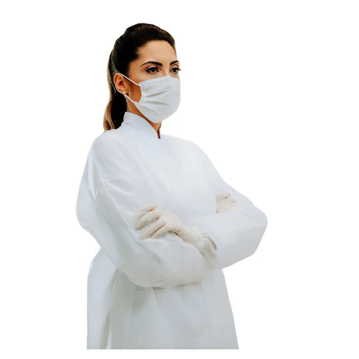 AVENTAL DESCARTÁVEL MANGA LONGA 40G MEDIX - 10 UNIDADES