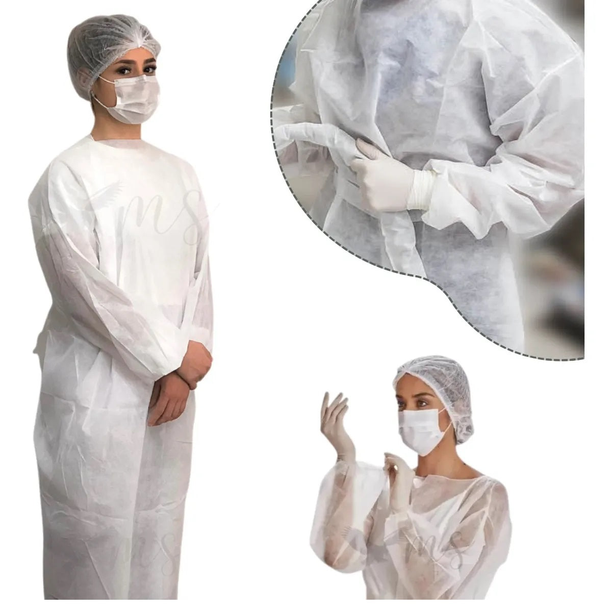 AVENTAL DESCARTÁVEL MANGA LONGA 40G MEDIX - 10 UNIDADES