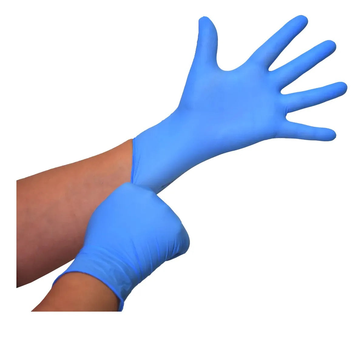 LUVA DE NITRILO AZUL SEM PÓ C/100 MEDIX - TAM.