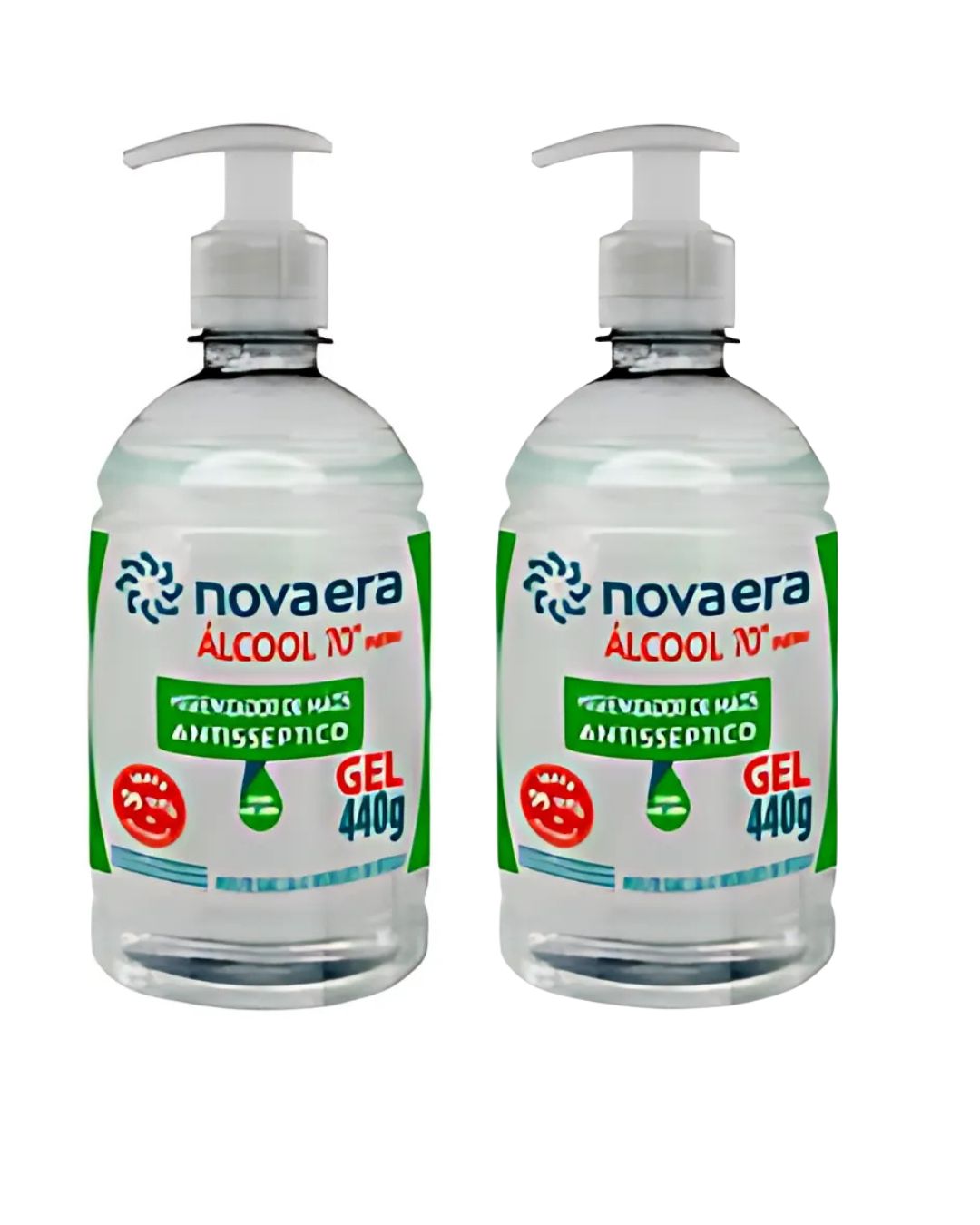 Álcool Gel 440g Antisséptico Pumper - Nova Era