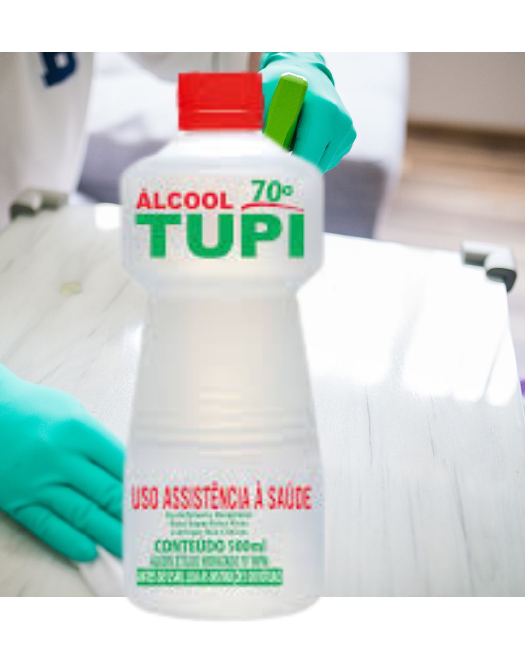 Álcool Tupi 70% Limpeza Hidratado Bactericida Fragrância Neutra 1 Litro