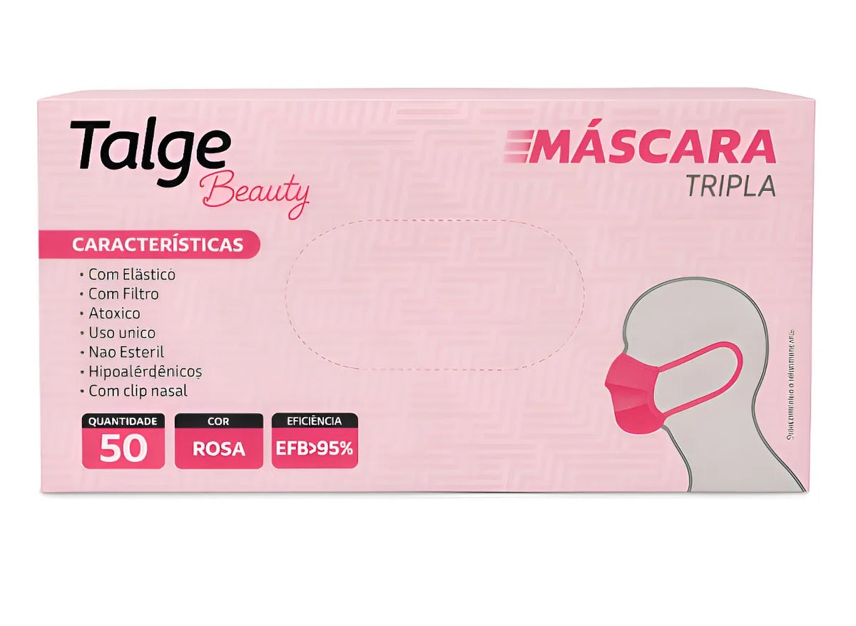 MASCARA DESCARTAVEL C/FILTRO COR BRANCA C/50 UN. - TALGE