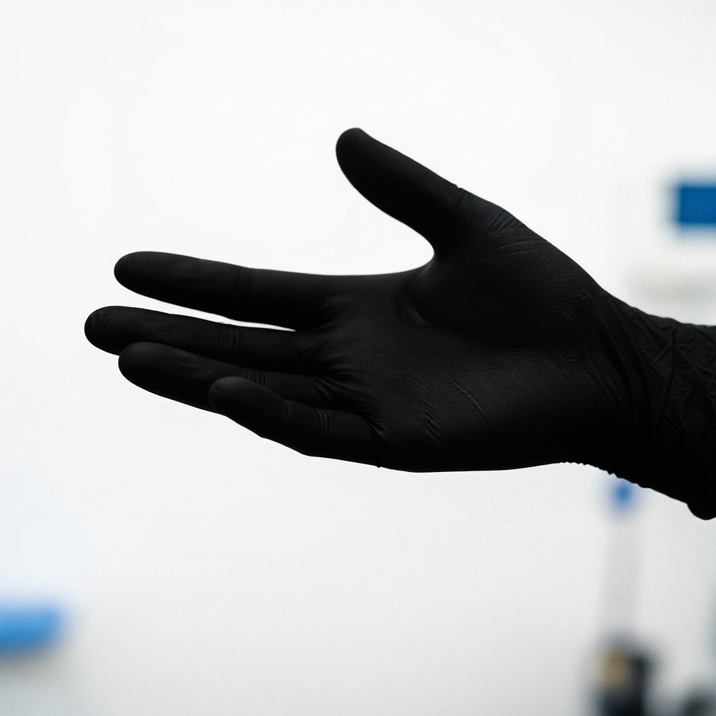 LUVA DE NITRILO PRETA C/100 MEDIX - TAM.