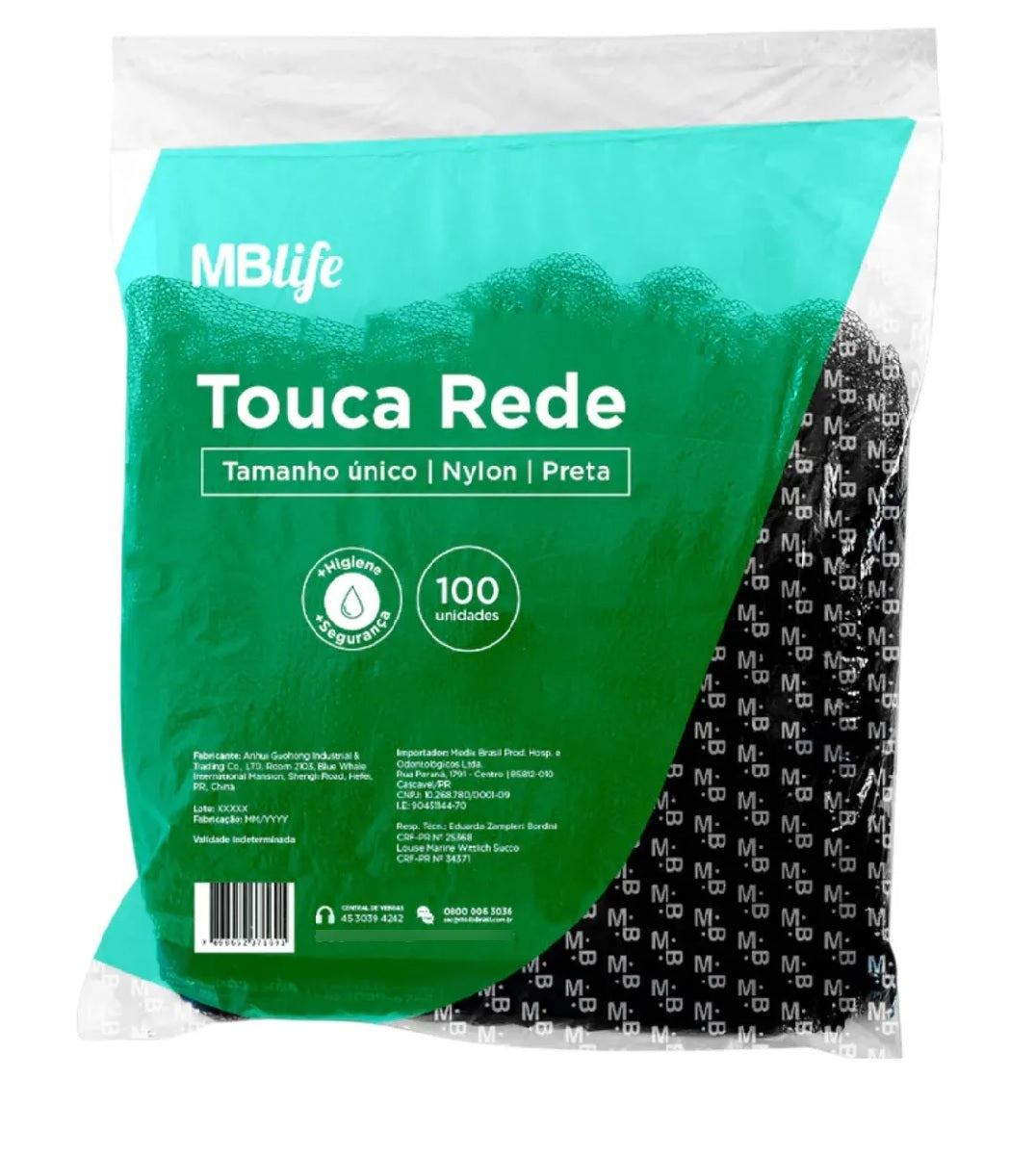 TOUCA DESCARTÁVEL SANFONADA TIPO REDE C/100 UNIDADES - MEDIX