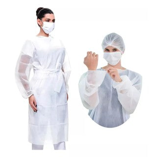 AVENTAL DESCARTÁVEL MANGA LONGA 30G MEDIX - 10 UNIDADES