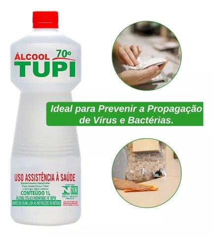ALCOOL 70% LÍQUIDO INPM C-1000ML TUPI