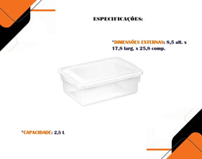 CAIXA BIOPRATIKA 2,5 LITROS 0310 - PLEION