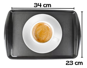 BANDEJA 34CM COR PRETA CAFÉ 1397 - PLEION