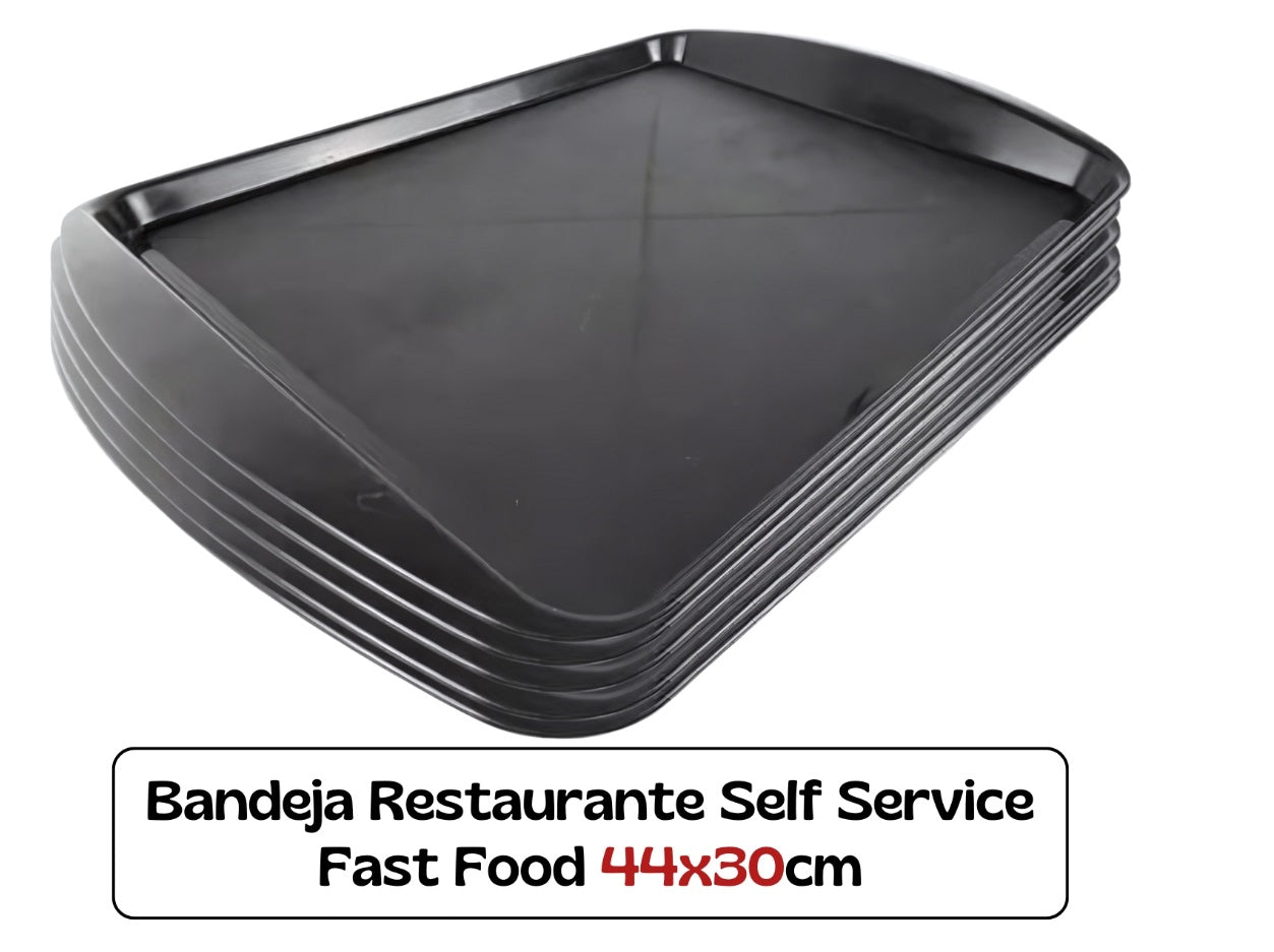 BANDEJA RESTAURANTE COR PRETA 43CM 1797 - PLEION