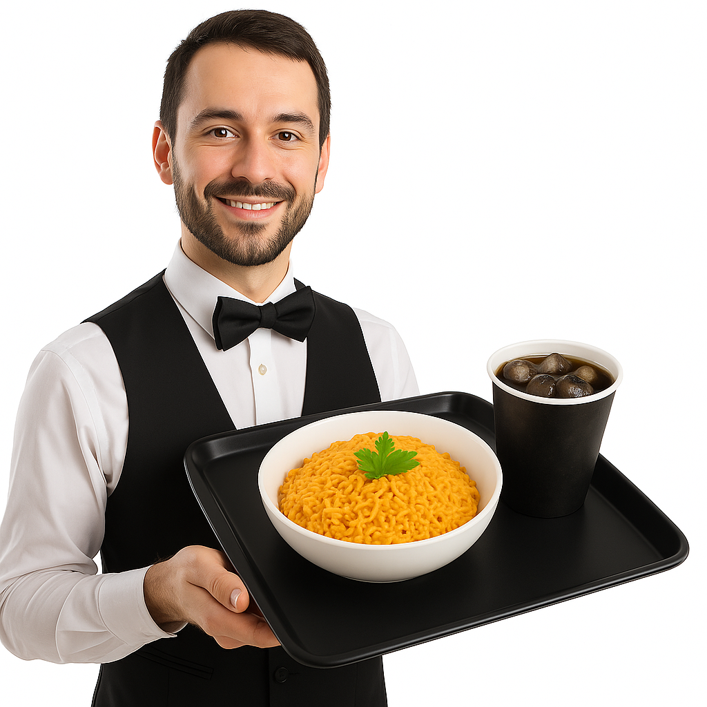 BANDEJA RESTAURANTE COR PRETA 43CM 1797 - PLEION