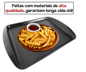 BANDEJA RESTAURANTE COR PRETA 43CM 1797 - PLEION