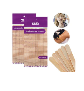 Abaixador De Língua Madeira Palito C/100 - Medix