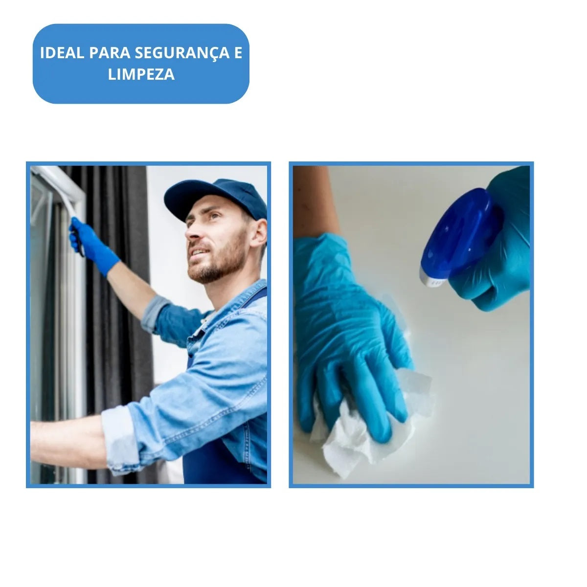 LUVA DE NITRILO AZUL SEM PÓ C/100 MEDIX - TAM.