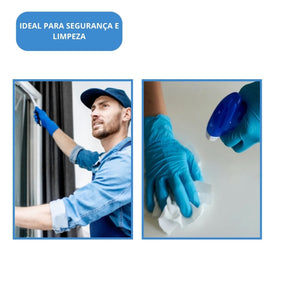 LUVA DE NITRILO AZUL SEM PÓ C/100 MEDIX - TAM.