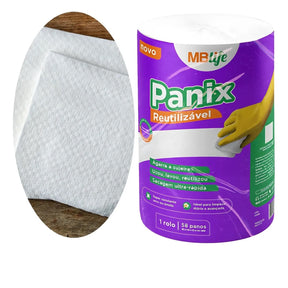 PANIX REUTILIZAVEL ROLO 20,5CM X 12,47M C/ 58 PANOS DE 21,5CM - MBLIFE