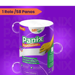 PANIX REUTILIZAVEL ROLO 20,5CM X 12,47M C/ 58 PANOS DE 21,5CM - MBLIFE