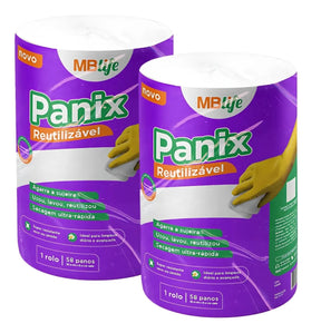 PANIX REUTILIZAVEL ROLO 20,5CM X 12,47M C/ 58 PANOS DE 21,5CM - MBLIFE