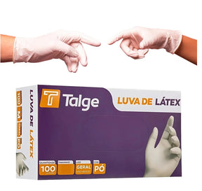 KIT 10 CAIXAS DE LUVA LÁTEX C/PO TALGE