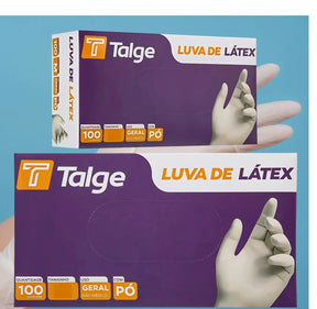 KIT 10 CAIXAS DE LUVA LÁTEX C/PO TALGE