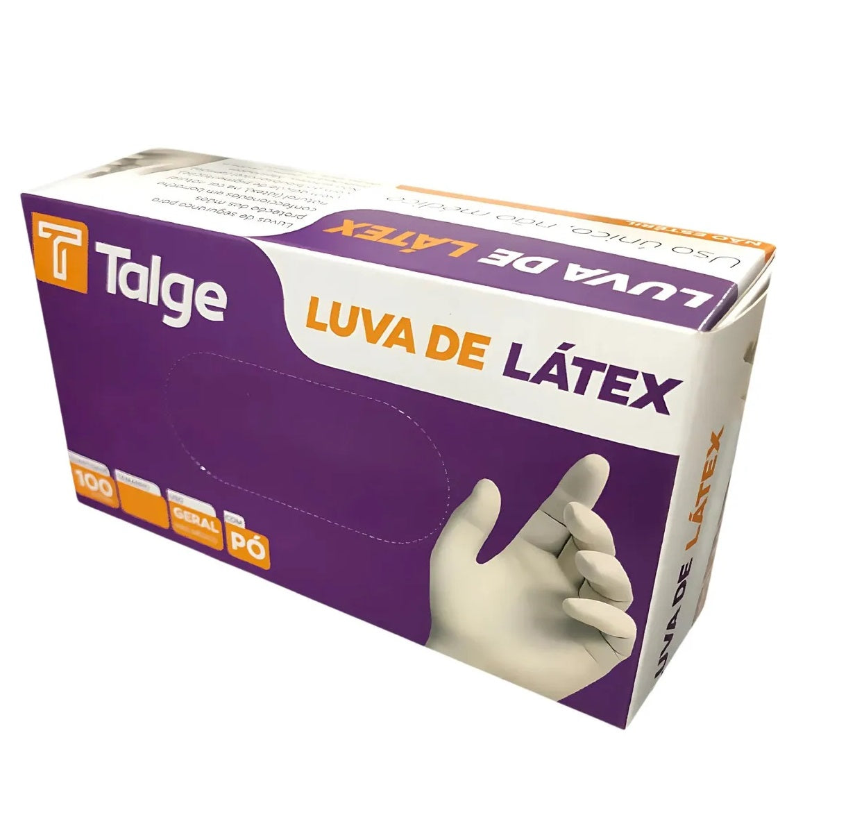 KIT 10 CAIXAS DE LUVA LÁTEX C/PO TALGE