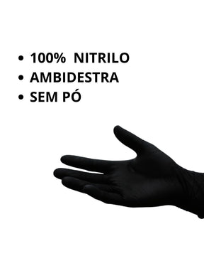 KIT 10 CAIXAS LUVA DE NITRILO PRETA TAM.G - INOVEN