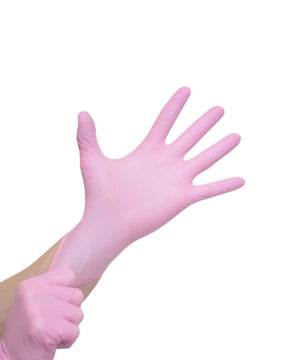 KIT 10 CAIXAS LUVA DE NITRILO ROSA TAM.P - INOVEN