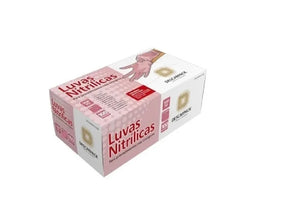 LUVA DE NITRILO ROSA C/100 TAM.P - DESCARPACK