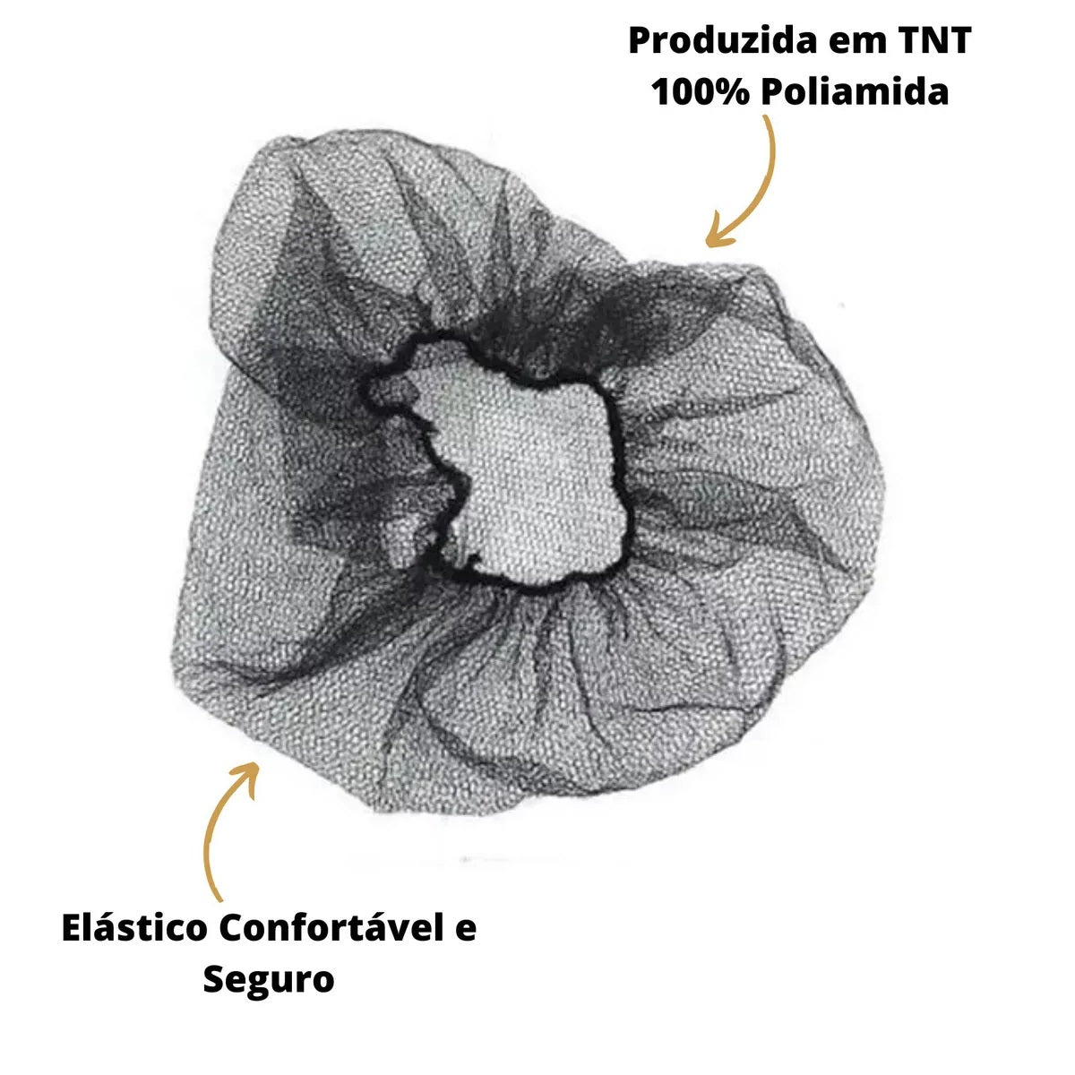 TOUCA DESCARTÁVEL SANFONADA TIPO REDE C/100 UNIDADES - MEDIX
