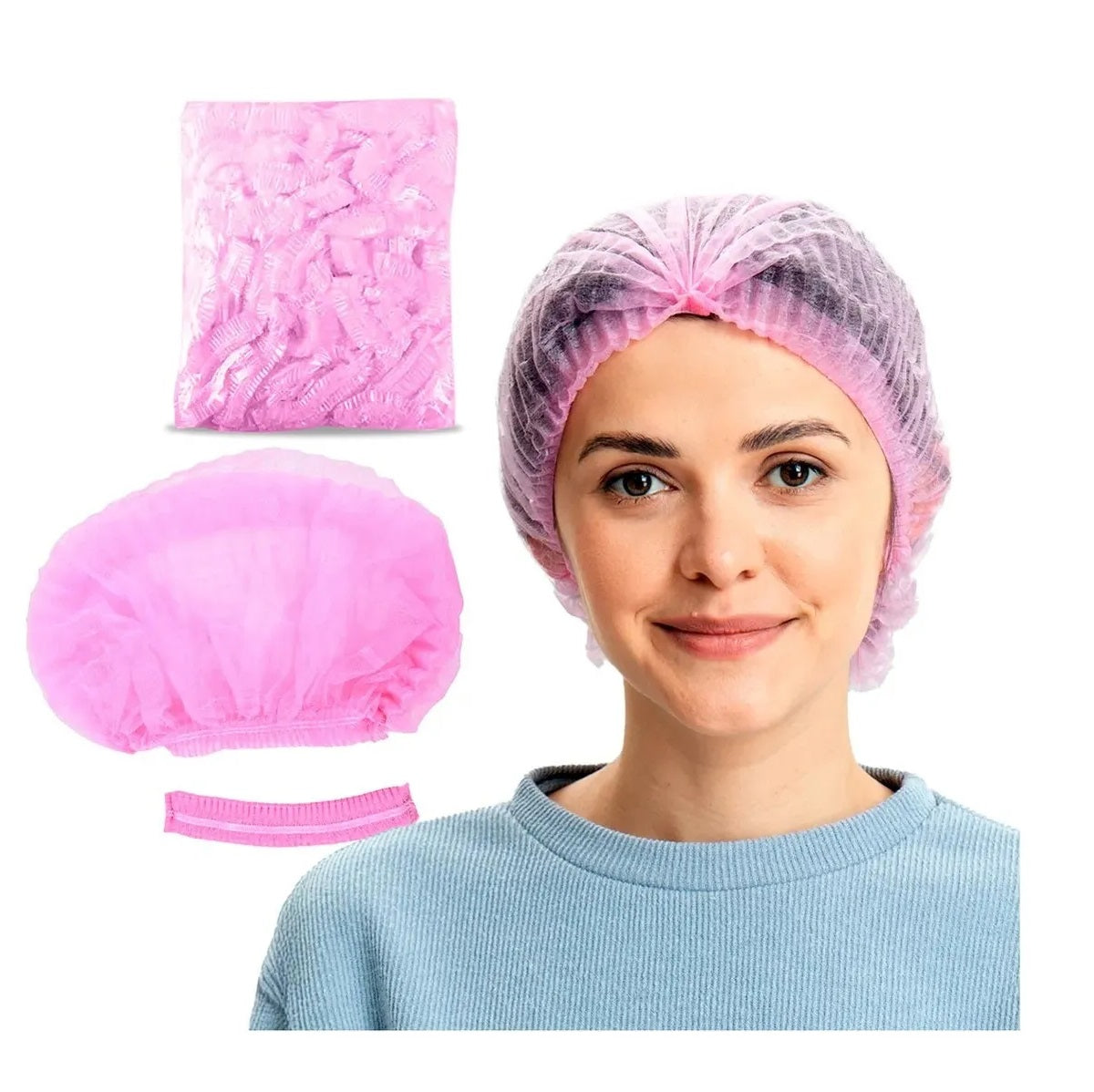 TOUCA DESCARTÁVEL SANFONADA TAMANHO ÚNICO C/100 UNIDADES MEDIX