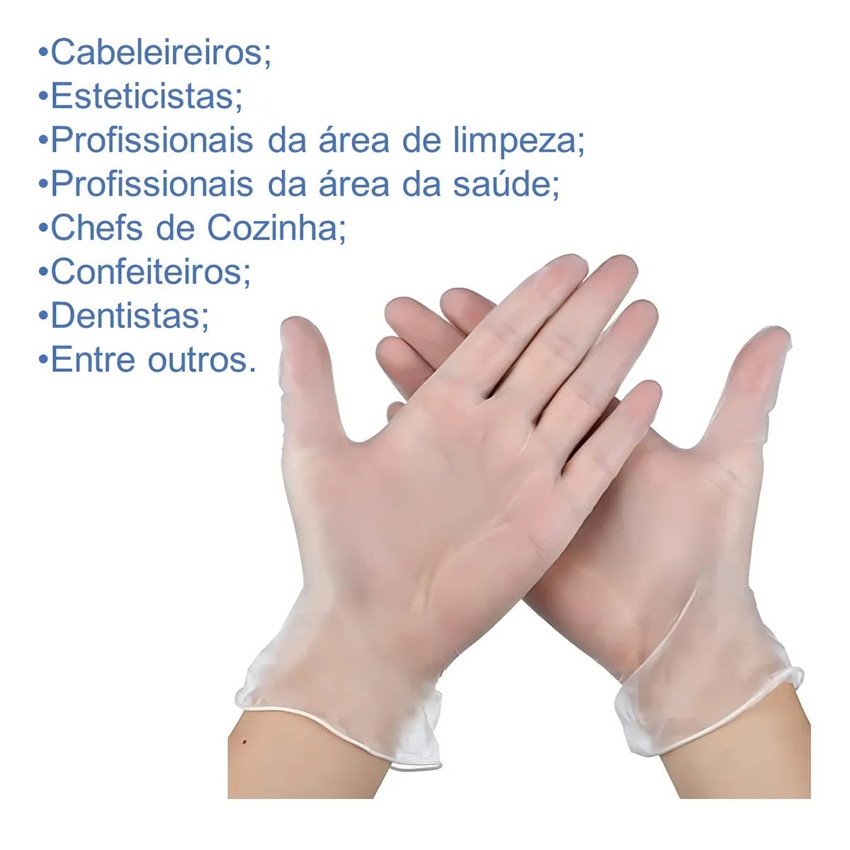 KIT 10 CAIXA DE LUVA VINIL S/PÓ TALGE - TAM.