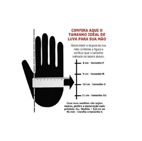 LUVA VINIL FLEX COR PRETA S/PÓ TALGE - TAM