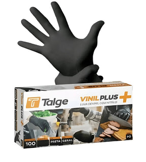 LUVA VINIL FLEX COR PRETA S/PÓ TALGE - TAM